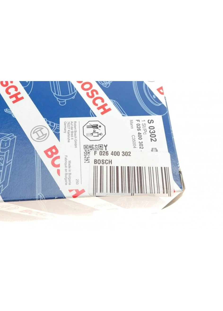 Фільтр повітряний TOYOTA LC, HILUX 4.0 02- (вир-во ) F026400302 Bosch (366176697)