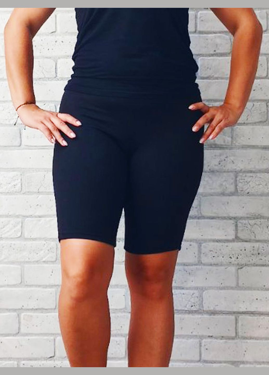 Жіночі треси - велосипедки в рубчик, короткі (чорний, кавовий, шоколад), рубчик No Brand (315338828)