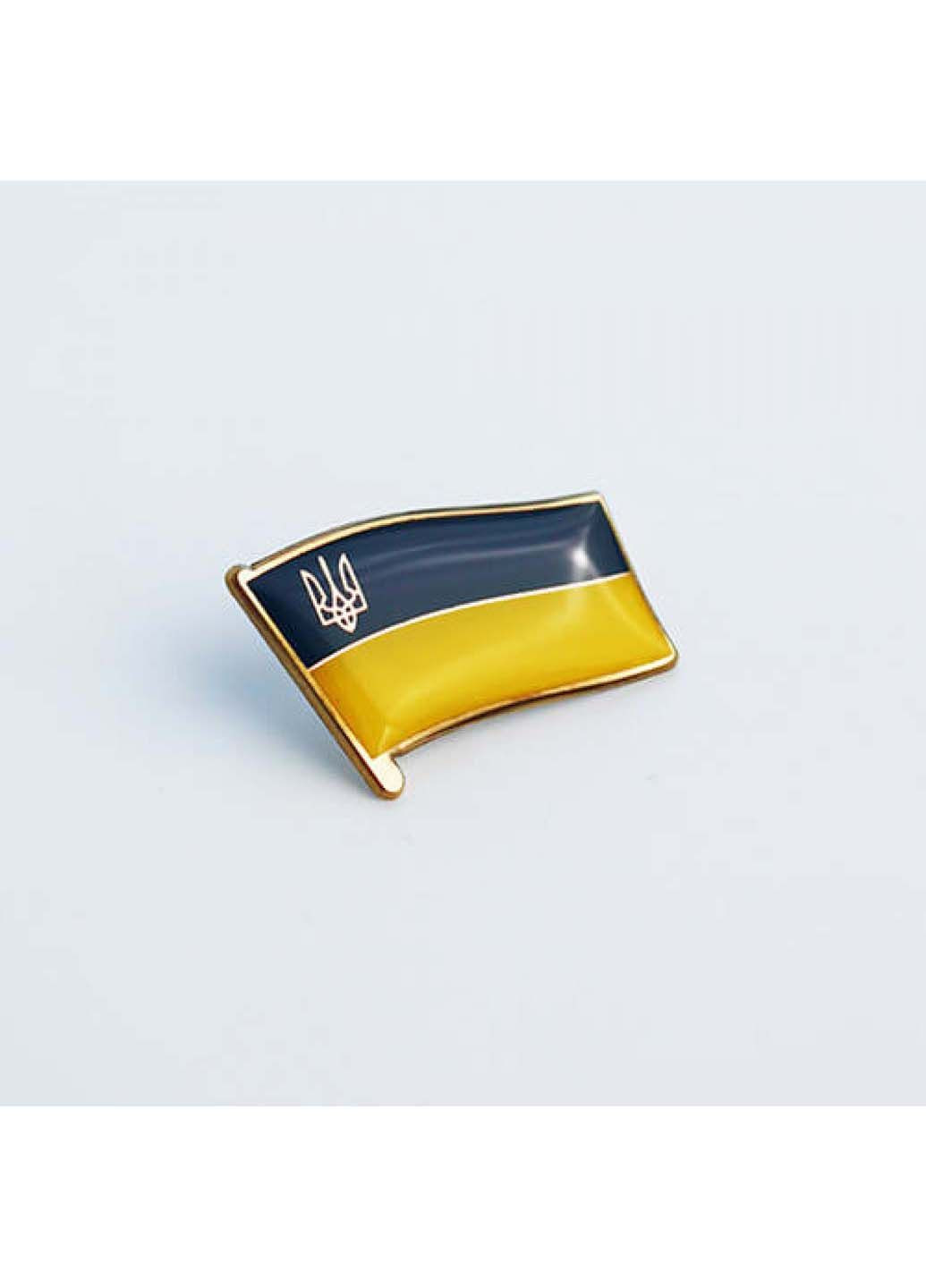 Значок Прапор України з Тризубом 28х19 мм Dobroznak (292338428)