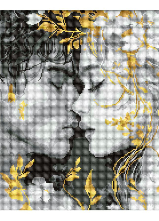 Алмазна мозаїка Погляд губами 40х50 см AMO8258 Ідейка (369933798)