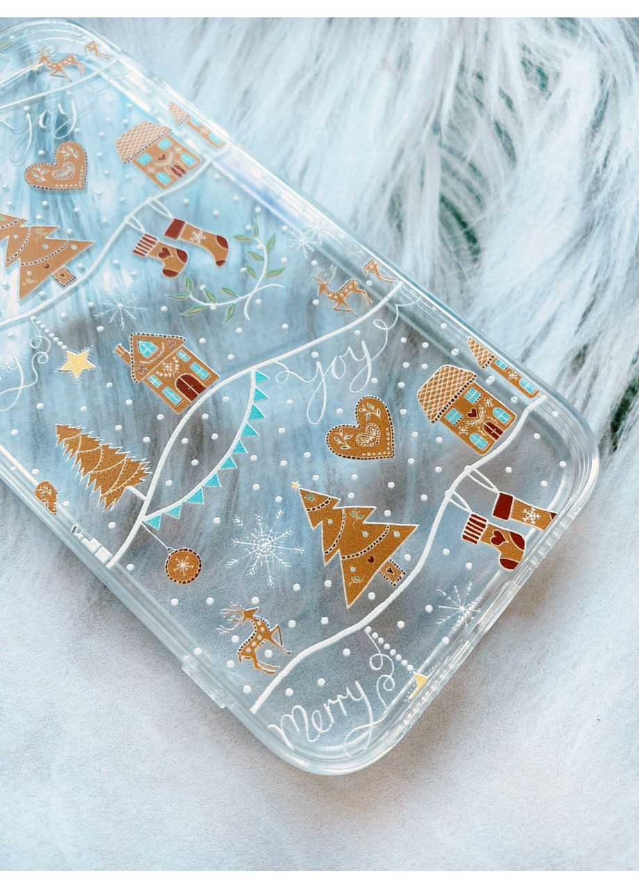 Прозорий чохол на Samsung Galaxy A51 Фон Різдво (новорічний принт 201) Creative (362963228)