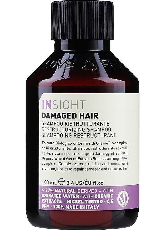 Шампунь для поврежденных волос Damaged Hair Restructurizing Shampoo, 100 мл (8029352353574) Insight (366822521)