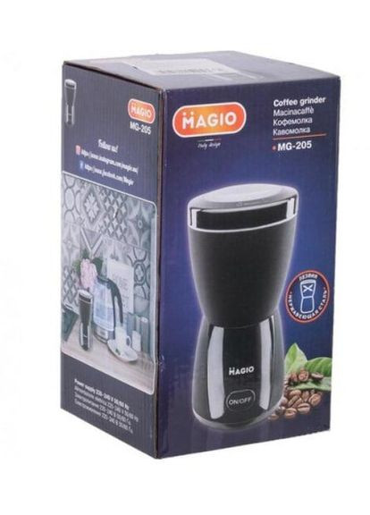 Електрическая кофемолка MG-205 мини кофемолка измельчитель кофейных зерен черная 200 Вт Magio (316801970)