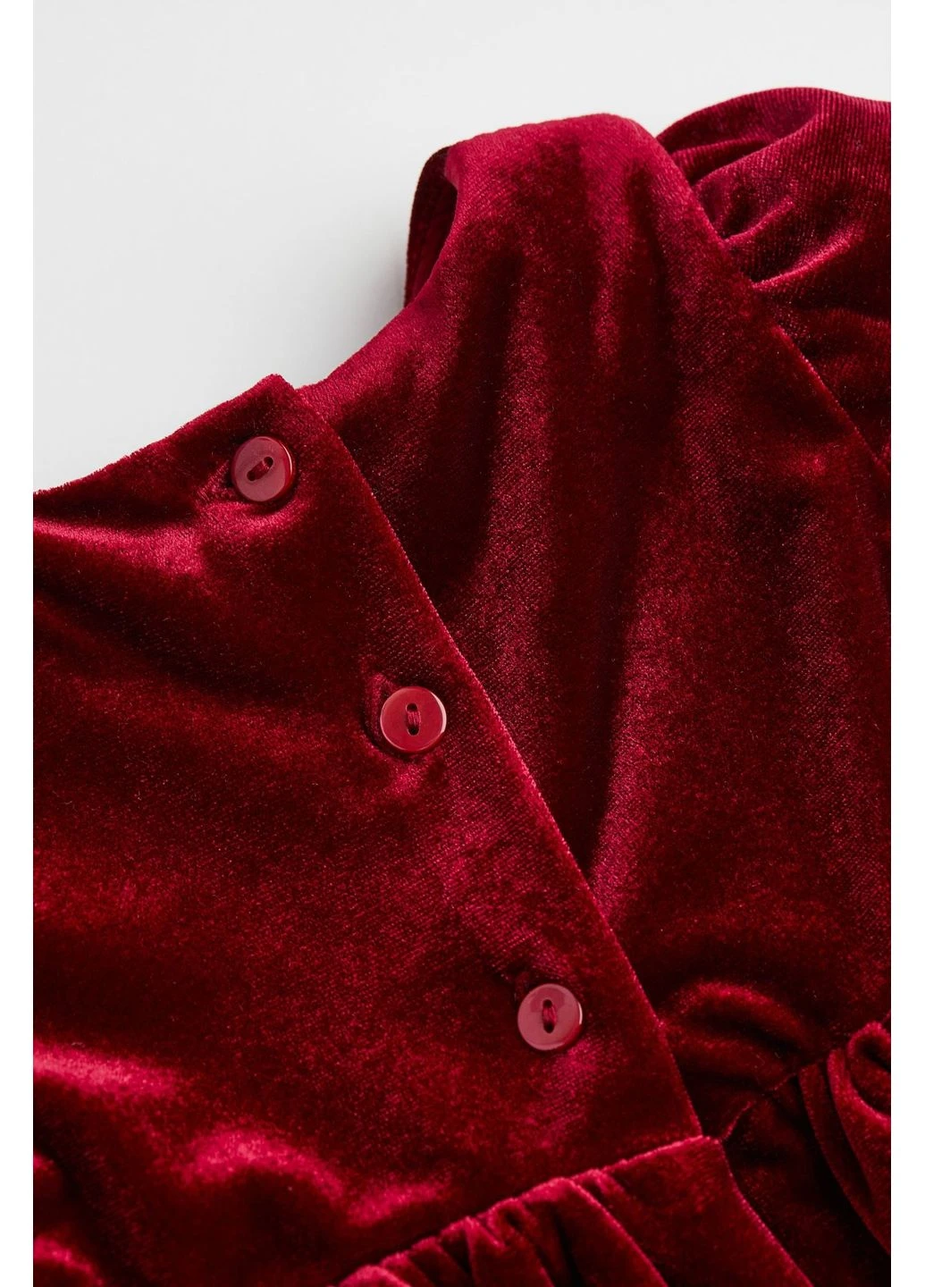 Бордовое велюровое платье H&M (397014186)