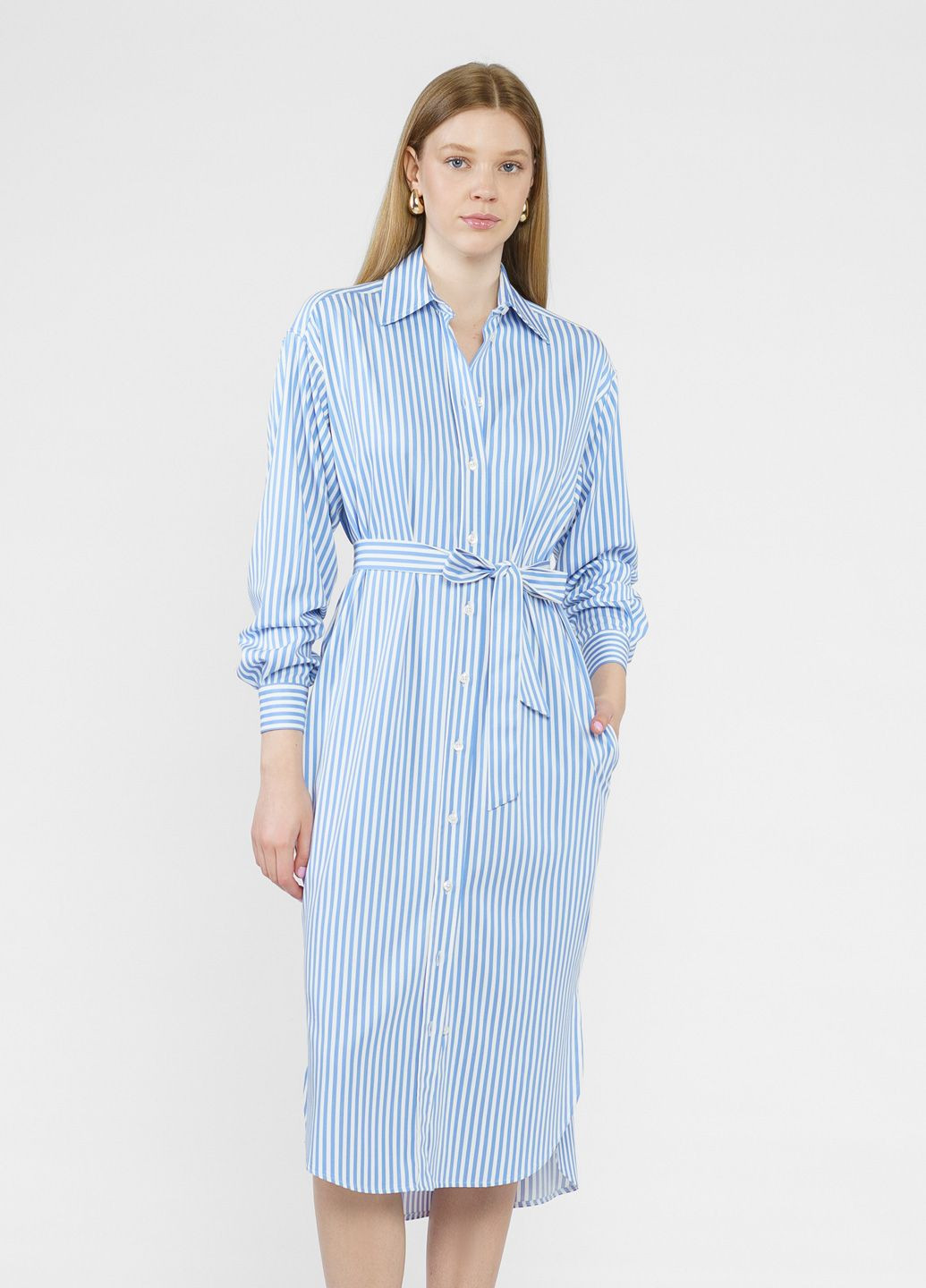 Голубое кэжуал платье женское голубое Arber