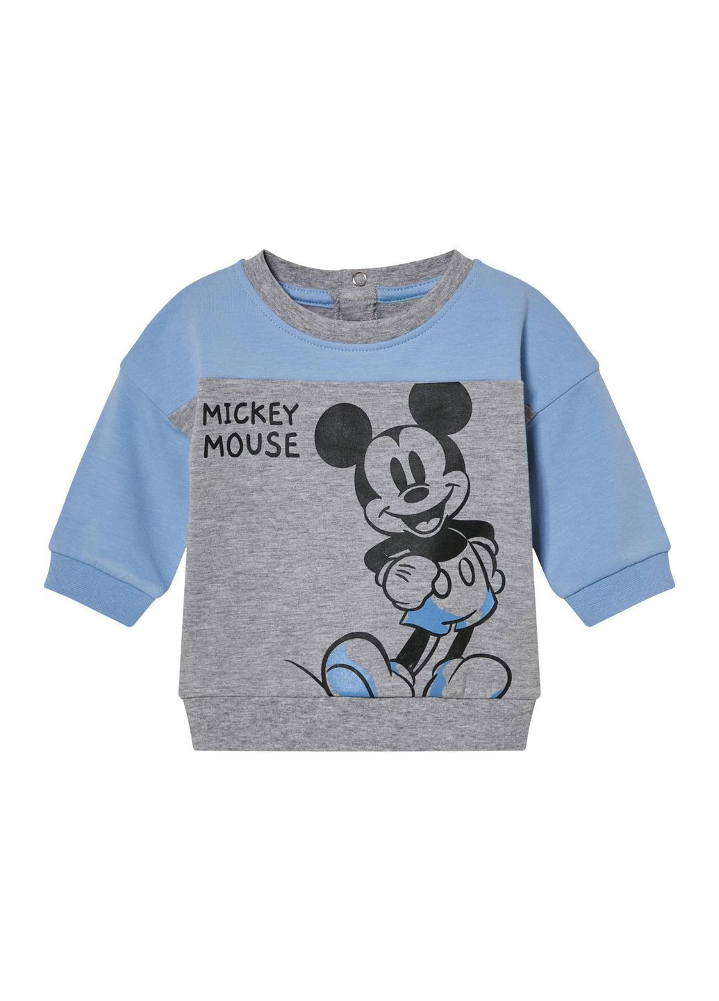 Disney свитшот с начесом для мальчика mickey mouse 464033 серый