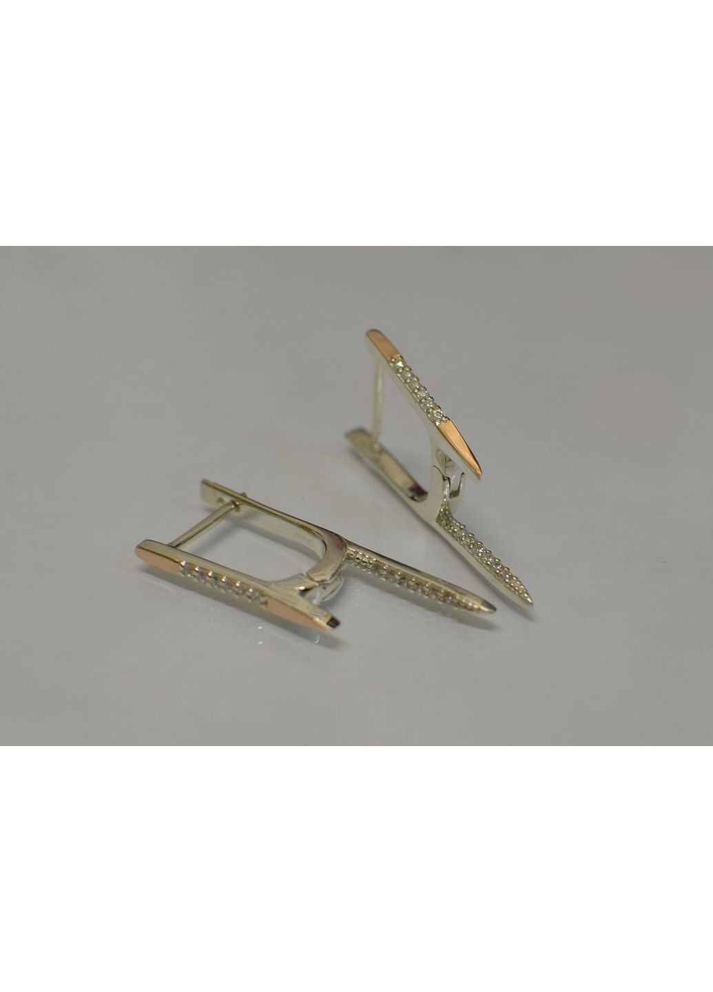 Серебряные серьги с золотом Silver Style (366813503)