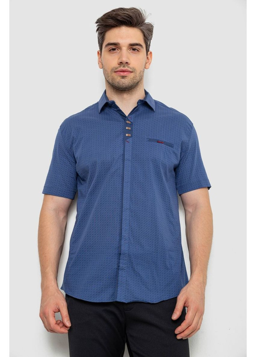 Сорочка чоловіча з принтом, колір джинс, 214R7020 Ager (364854271)