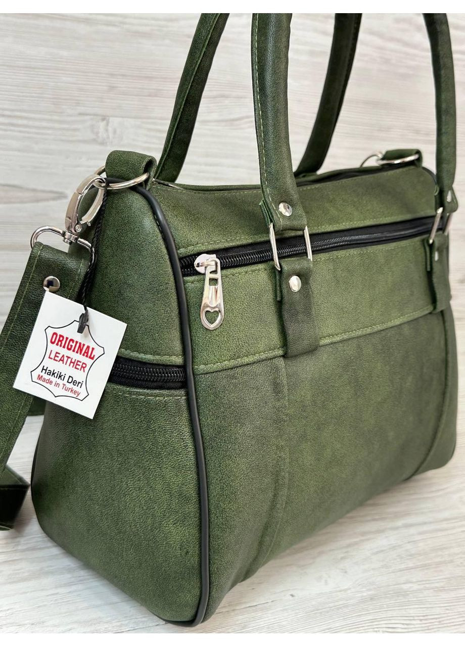 Сумка женская зеленая натуральная кожа 109007 No Brand (315922826)