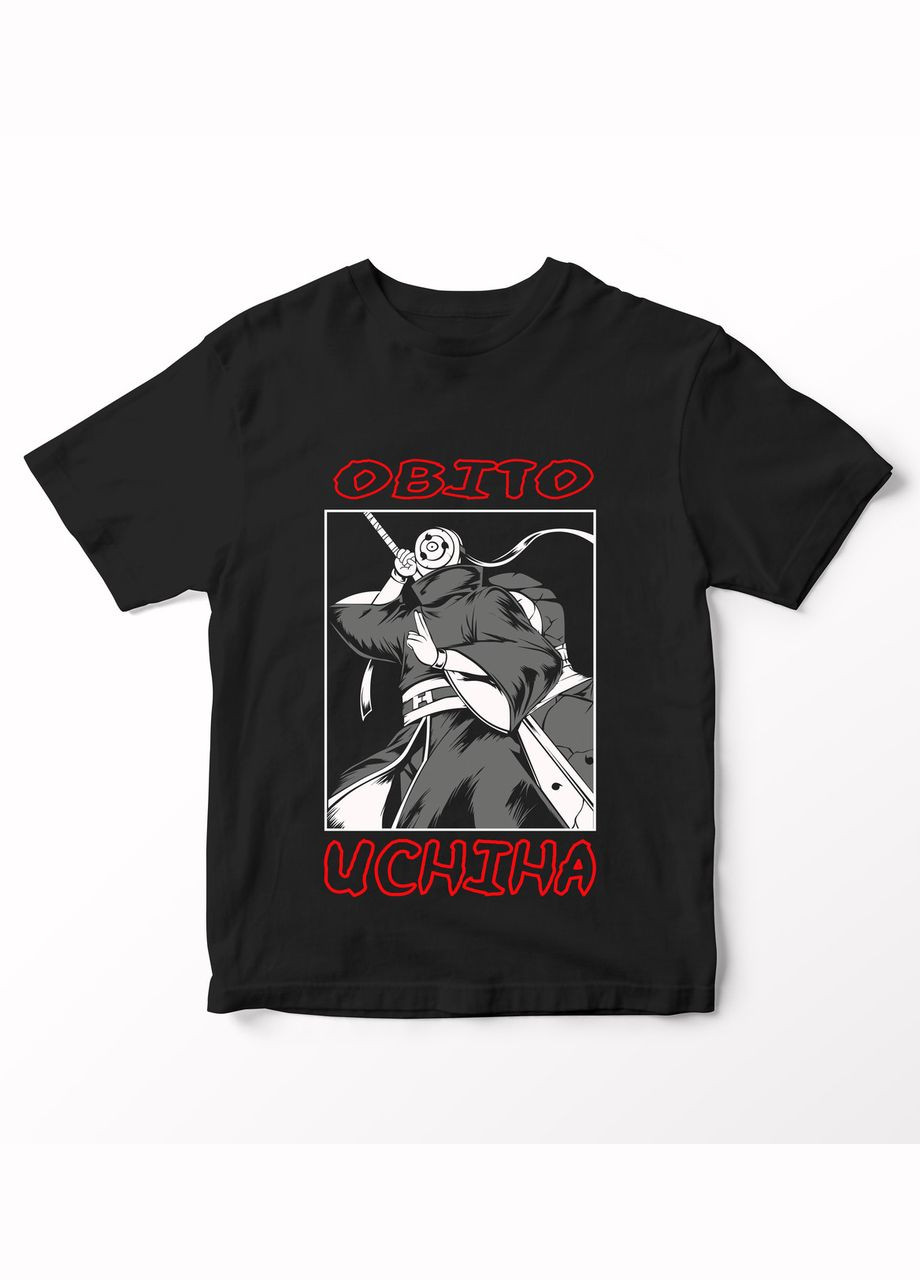 Черная футболка с аниме принтом наруто-27 No Brand