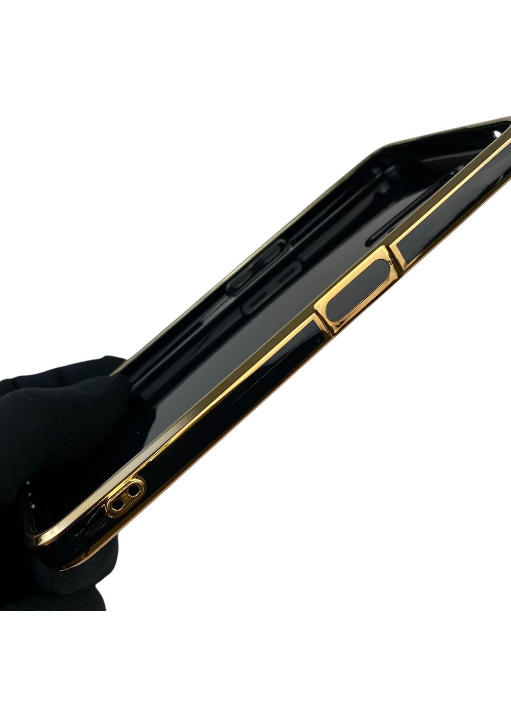 Чохол для A76 з кільцем-підставкою із золотою окантовкою на оппо а76 чорний gs1 Oppo (366231310)