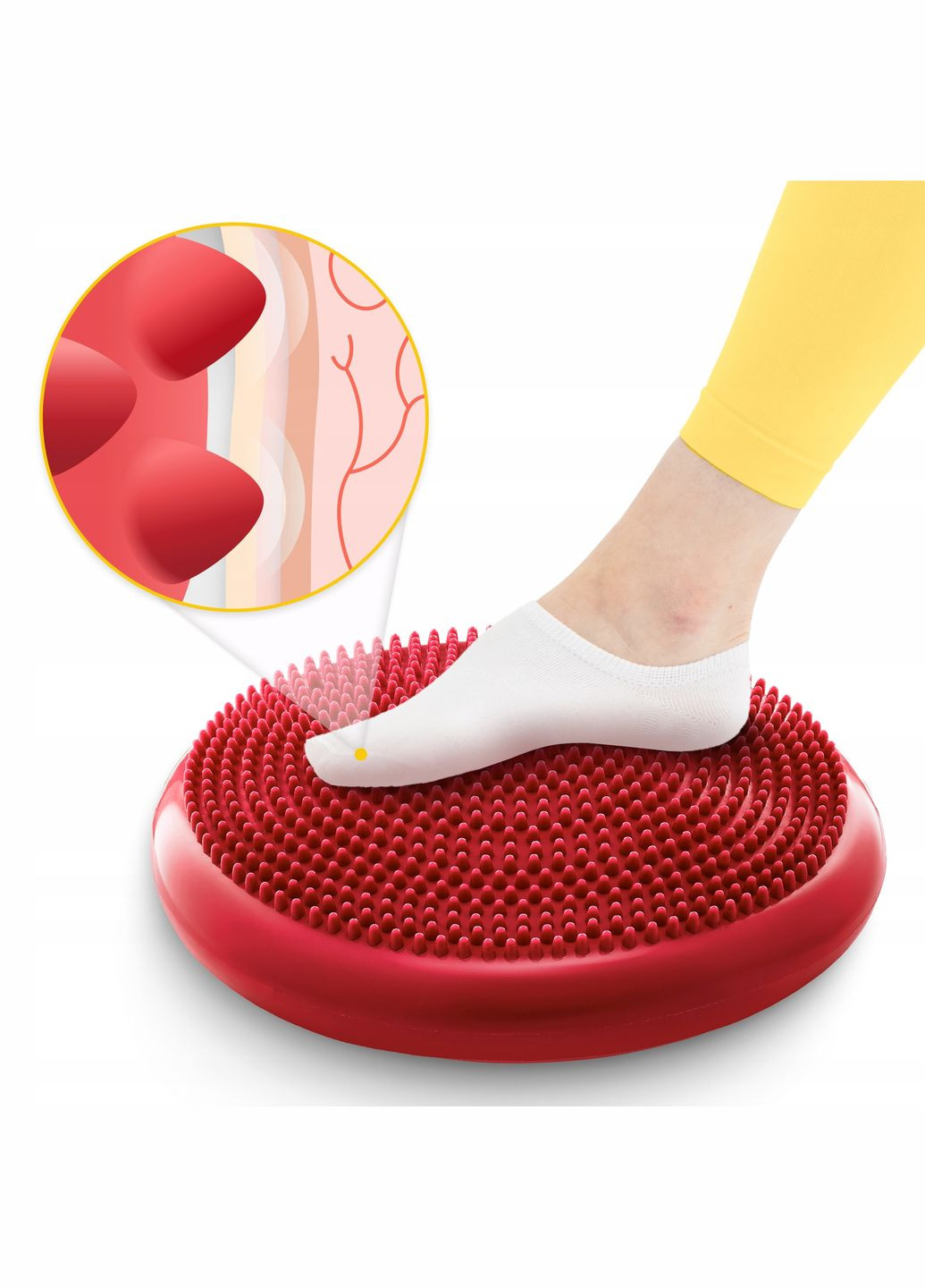 Балансувальна подушка-диск PRO+ 33 см сенсомоторна, масажна Red () 4FIZJO P-5907739314451 (346533145)