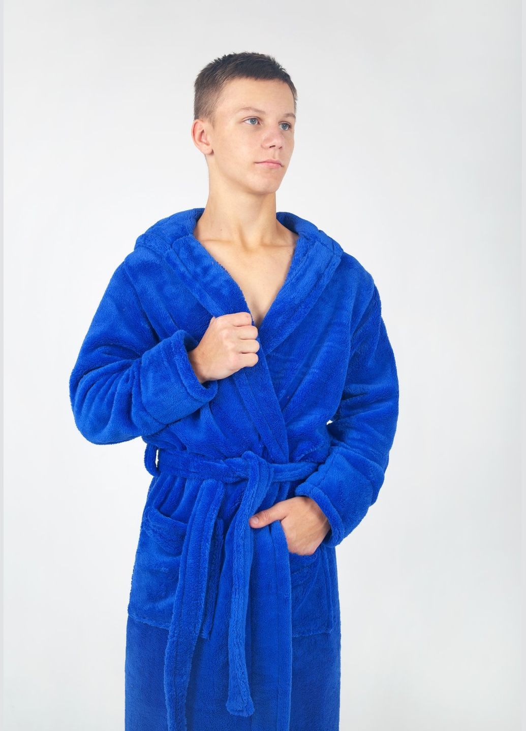 Халат махровый подростковый для мальчиков длинный, теплый No Brand халат (305076851)