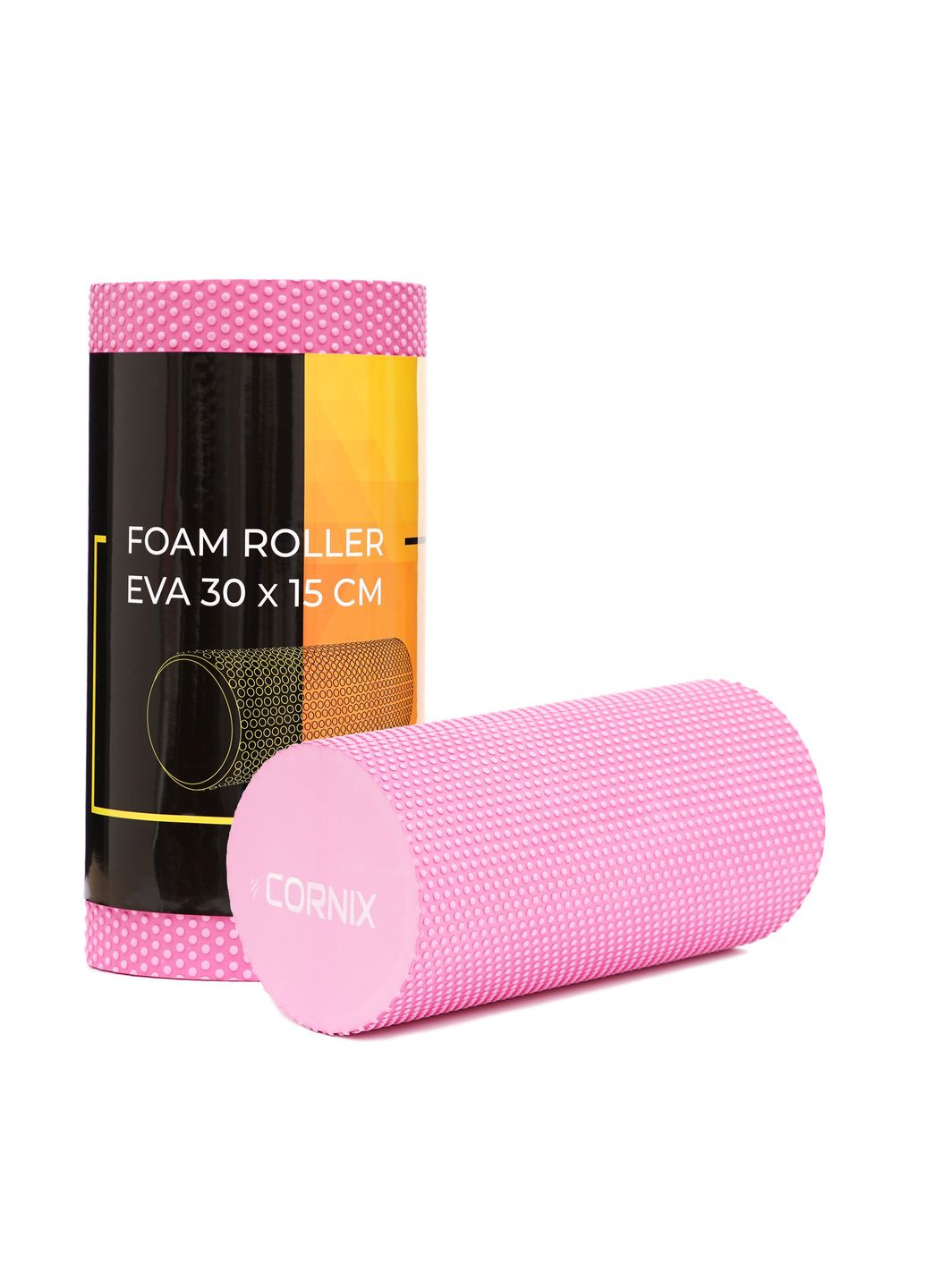 Масажний ролик EVA+ 30 x 15 см (валик, роллер) XR-0298 Pink Cornix (304252798)