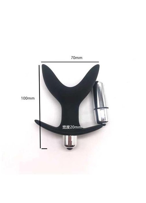 Вібраційна анальна пробка-розширювач Black Velvets Vibrating Anchor Plug 10 см K000406 No Brand (366665437)