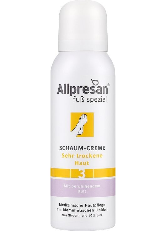 Крем-пена для очень сухой и грубой кожи ступней, с успокаивающим ароматом Foot Special Schaum-Creme 125ml (1376059-19630753) Allpresan (368630026)