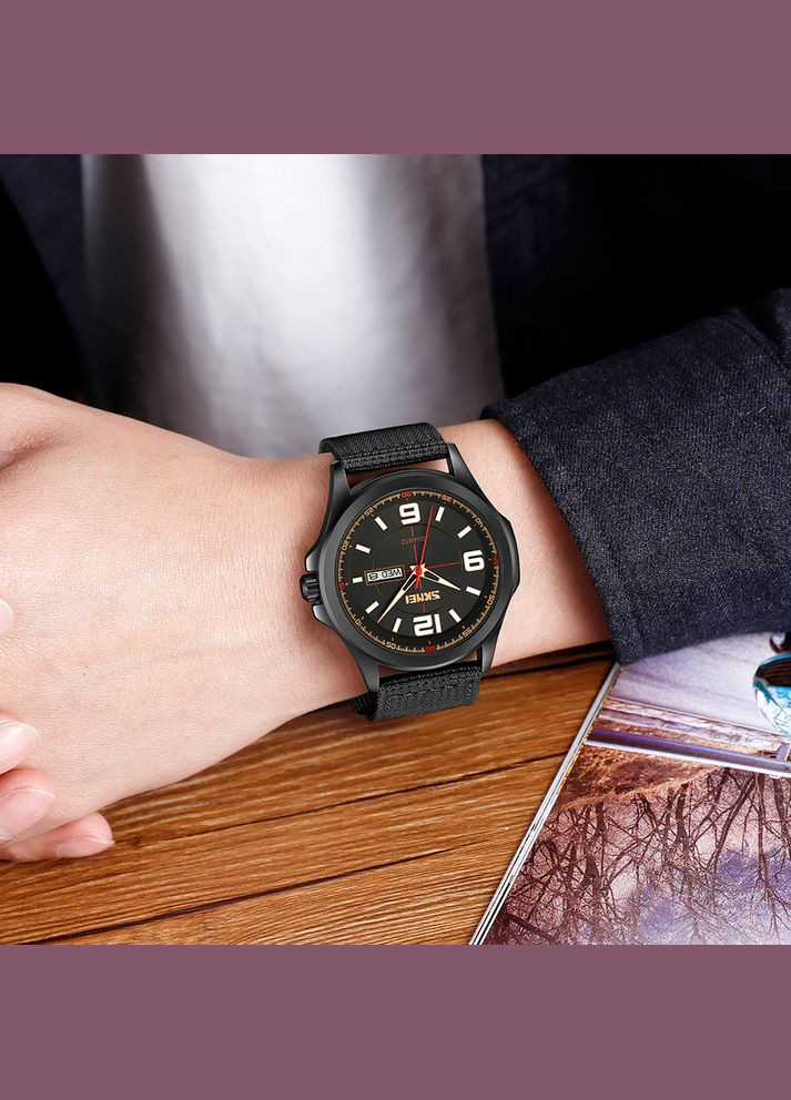 9315BKBK Black-Black кварцевый сasual, классический Skmei (324089440)