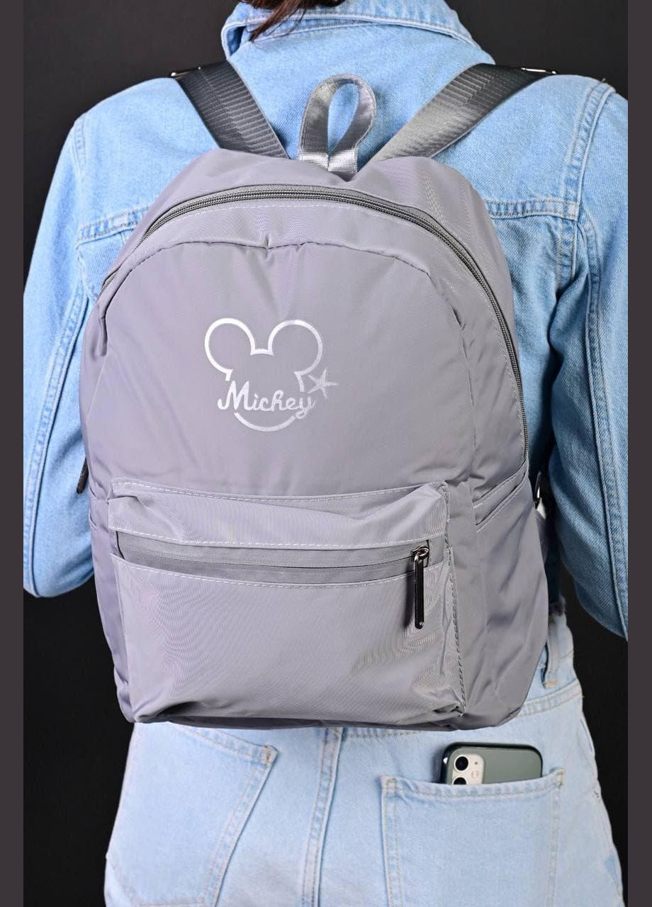 Модний сірий рюкзак з плащової тканини код 7-8856 PTR No Brand (317763374)