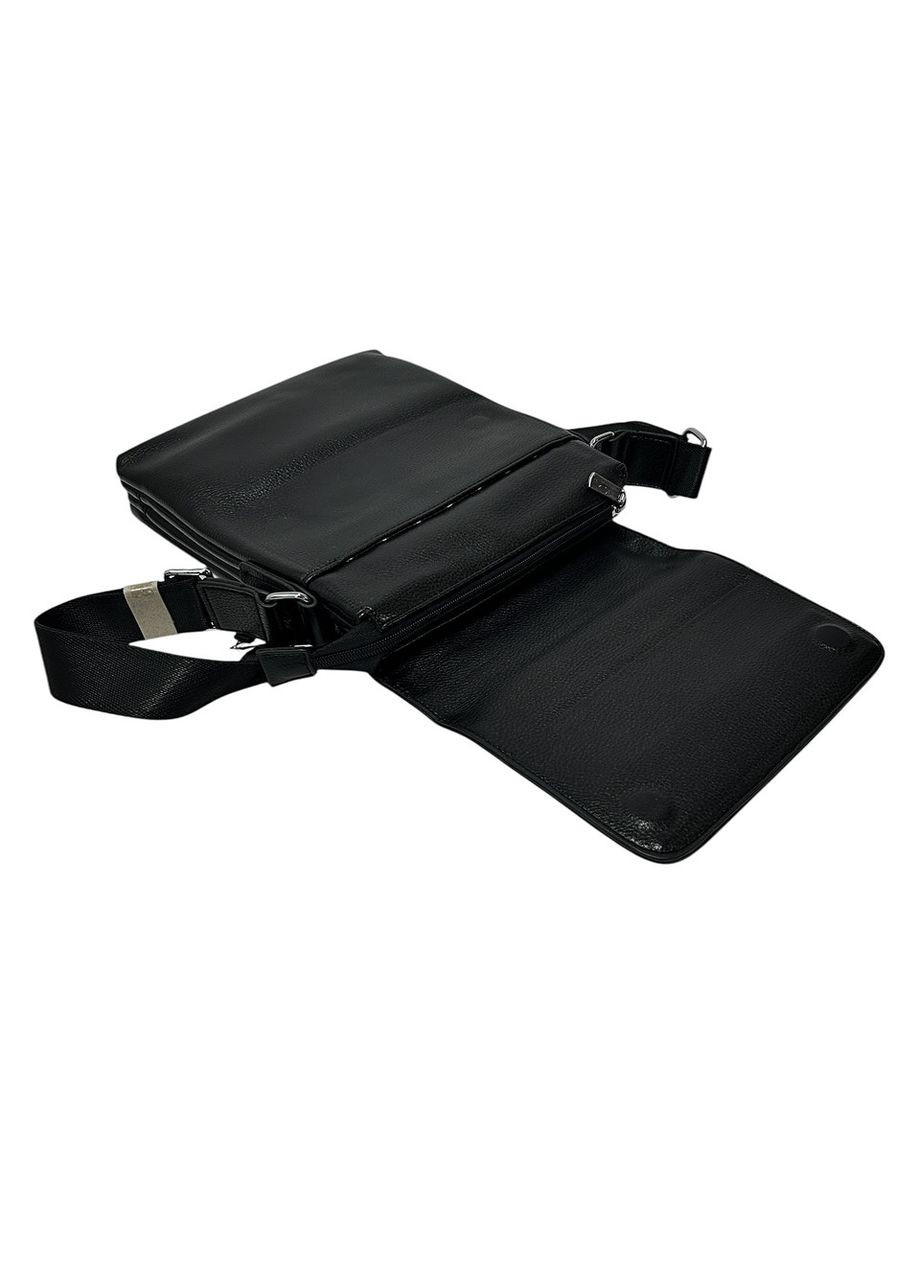 Мужская сумка из эко-кожи Fashion A6655-2 черная 27x22x5.5 No Brand (371682675)