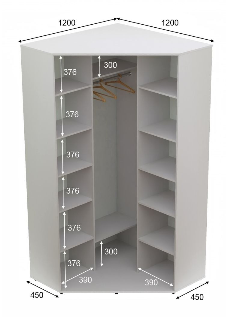 Шкаф-купе двухдверный угловой 120*120*230 Белый Зеркало/Зеркало с пескоструйным рисунком Угол-2 Алекса (360443906)