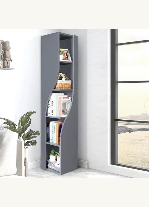 Стелаж кутовий з дерева Кортні маренго (УСП-006019) No Brand (327860682)