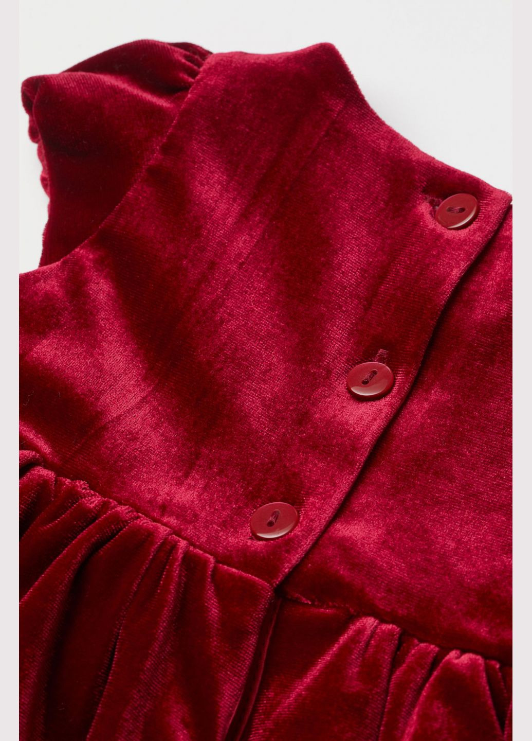 Бордова плаття велюрове на підкладці для дівчинки 0889266-001 бордовий H&M (269692222)