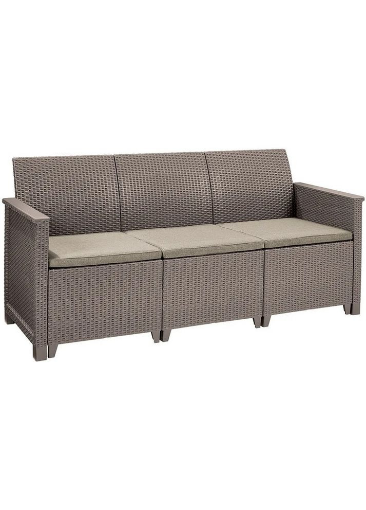 Комплект садових меблів Elodie 5 seater set (Chicago table) 1 диван + 2 крісла + 1 стіл капучино 246154 Keter (317305171)