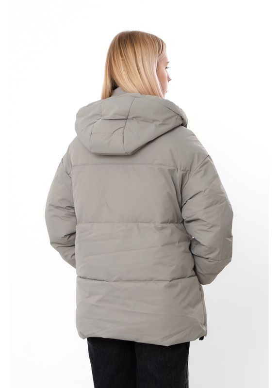 Оливкова демісезонна демісезонна жіноча дута куртка (оверсайз ) (p-18182) Носи своє