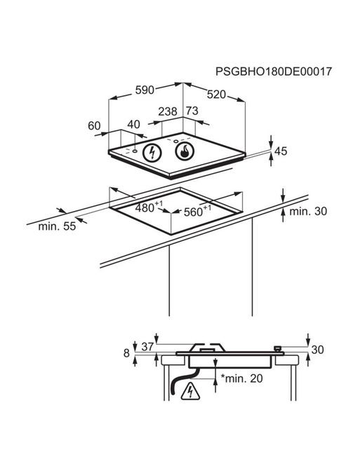 Варильна поверхня газова GPE363YV Electrolux (317863749)