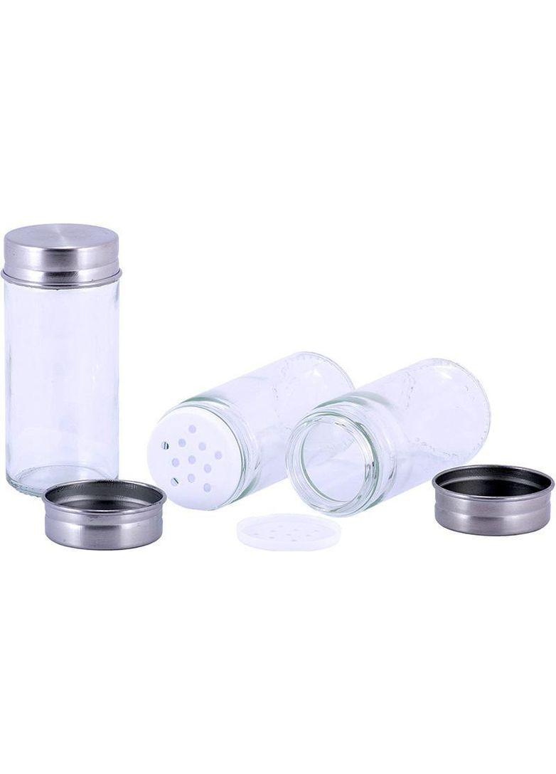 Набір ємностей для спецій Spice Rak 12 спецовників на круглій підставці 22х19х19см Kamille (339780098)