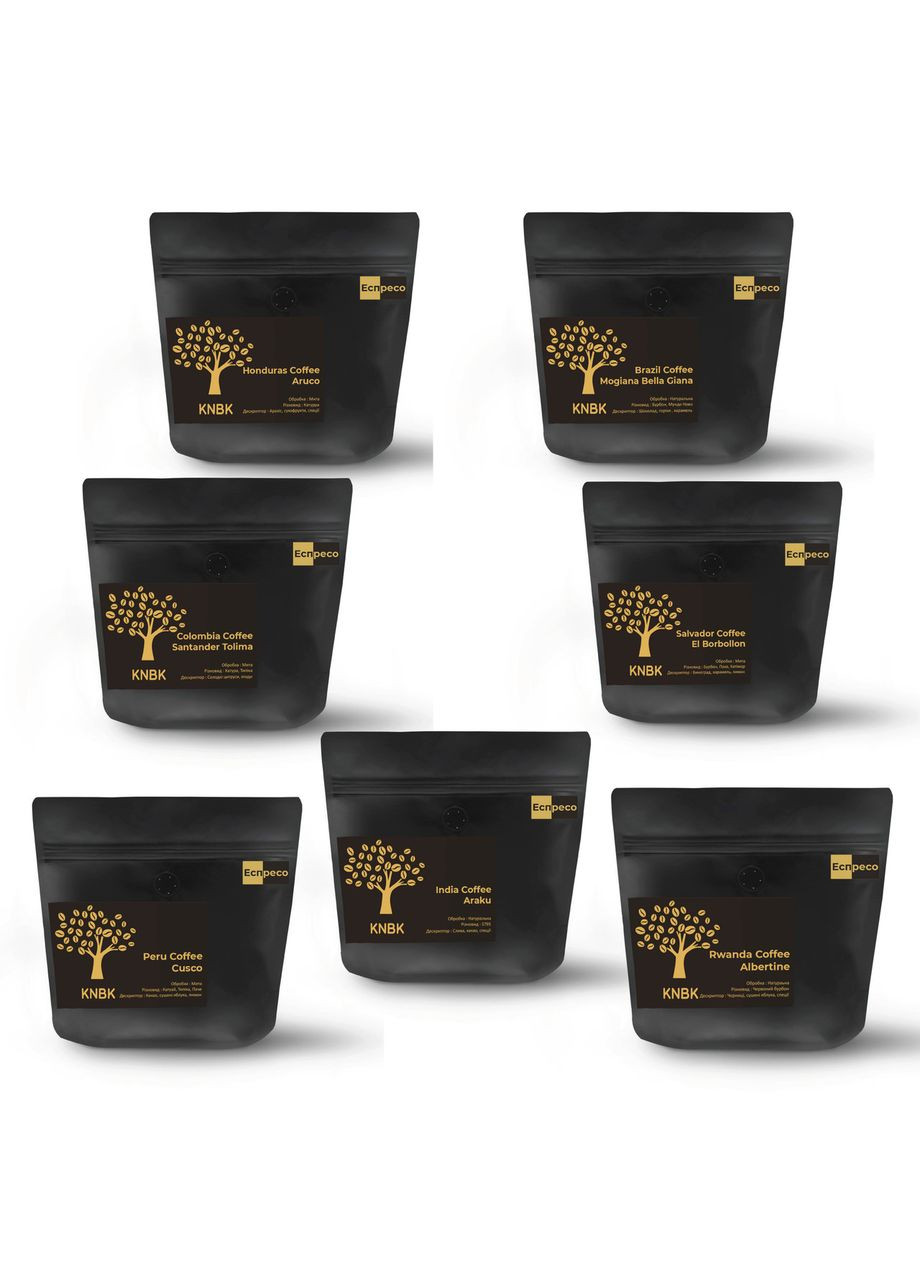 Кава Дегустаційний сет еспресо кава 7уп. по 100г. (R-13589-VS) No Brand (303933946)