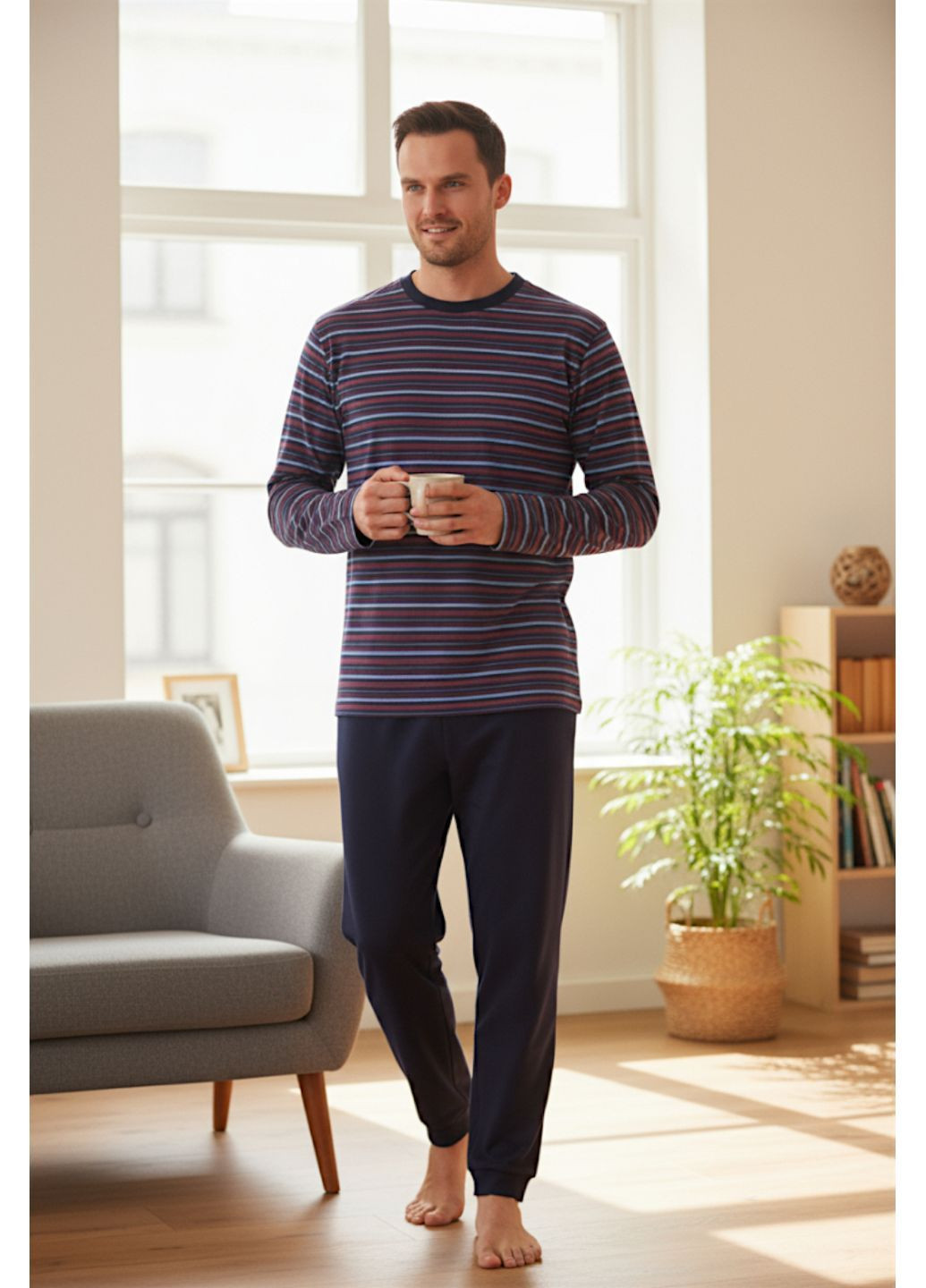 Мужской комплект для дома и сна Хлопковая пижама Cornette (365720763)