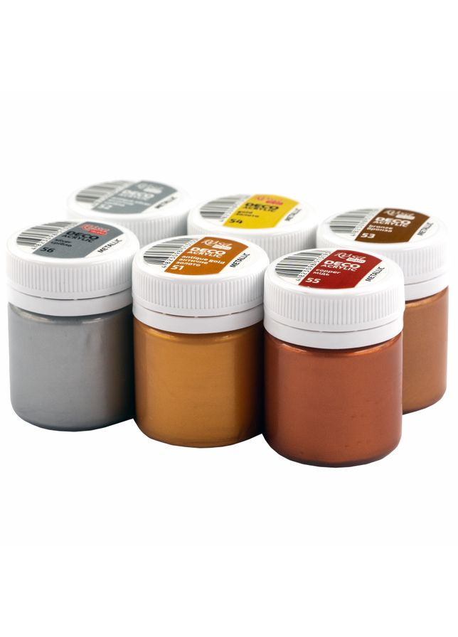 Набор акриловых красок для декора металлики 6×20мл ROSA ТАLENT Rosa Talent (362661385)