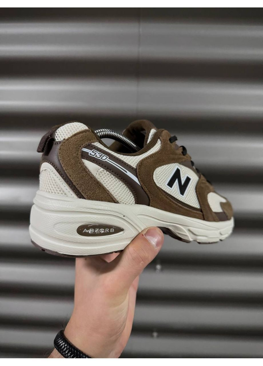 Коричневые демисезонные мужские кроссовки No Brand