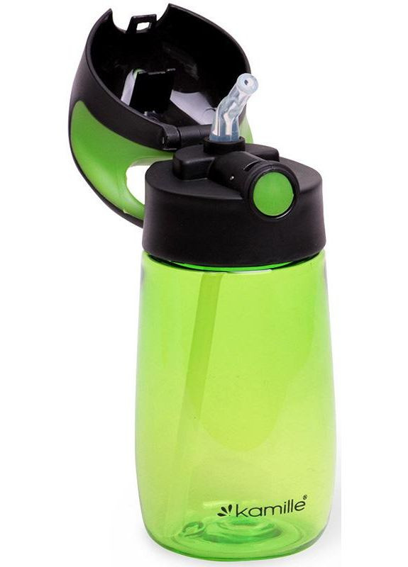 Бутылка для воды детская 350мл пластиковая с трубочкой Kamille (372174316)