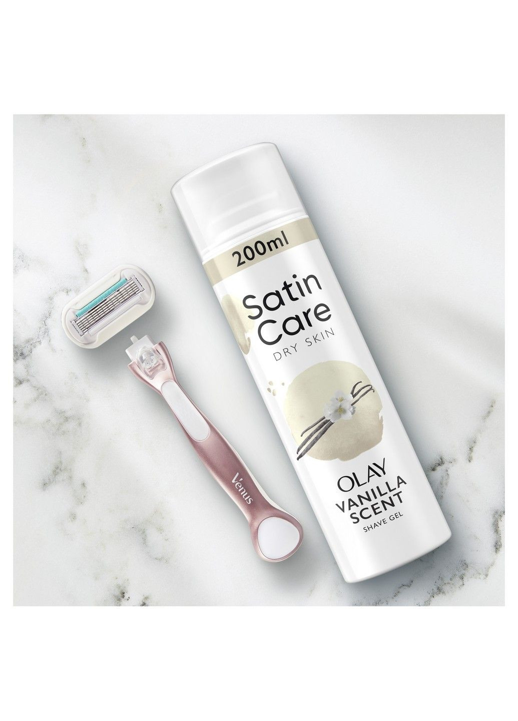 Гель для бритья Satin Care Vanilla Cashmere для сухой кожи 200 мл Gillette (304575349)