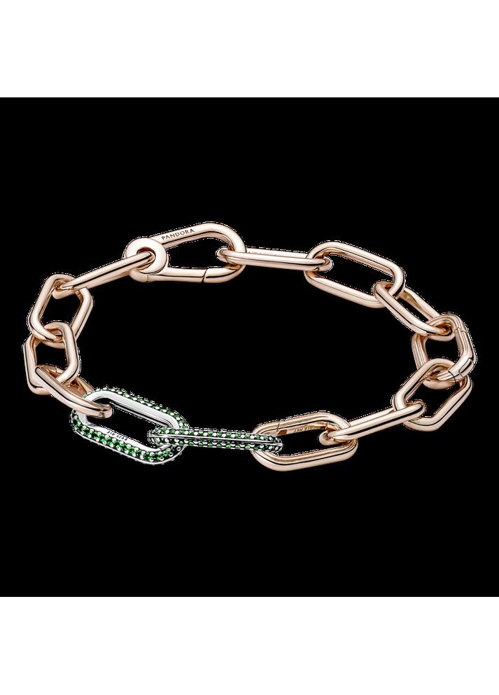 Срібний шарм - ланка подвійна з паве для браслетів Пандора Мі Kabluchka (355345688)