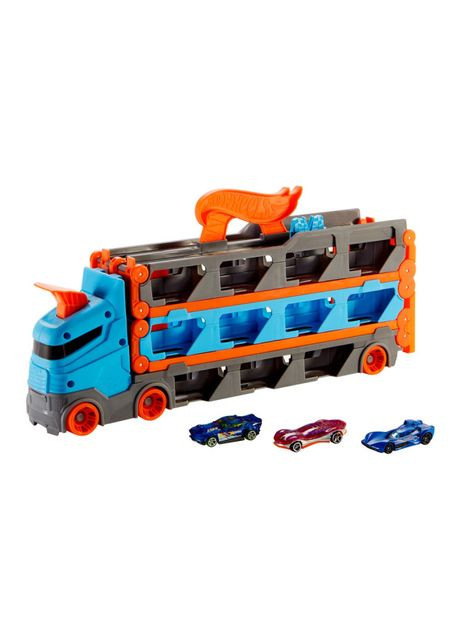 Трек City Вантажівка-транспортер Суперперегони 2 в 1 (GVG37) Hot Wheels (370778245)