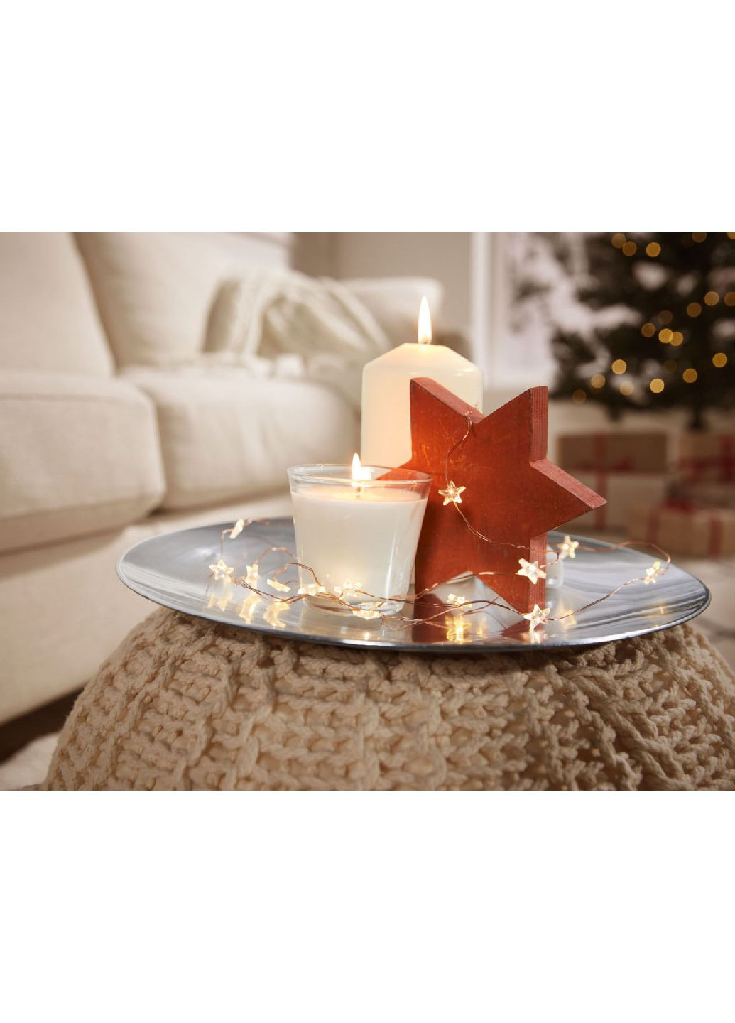 Декоративна кругла таця 33 см срібний Livarno home (354832911)