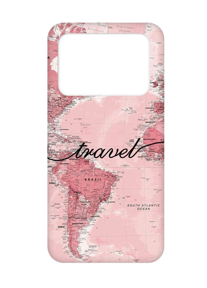 Чехол с розовыми боками на Xiaomi Poco X4 Pro 5G:: Карта (принт 319) Creative (360687652)