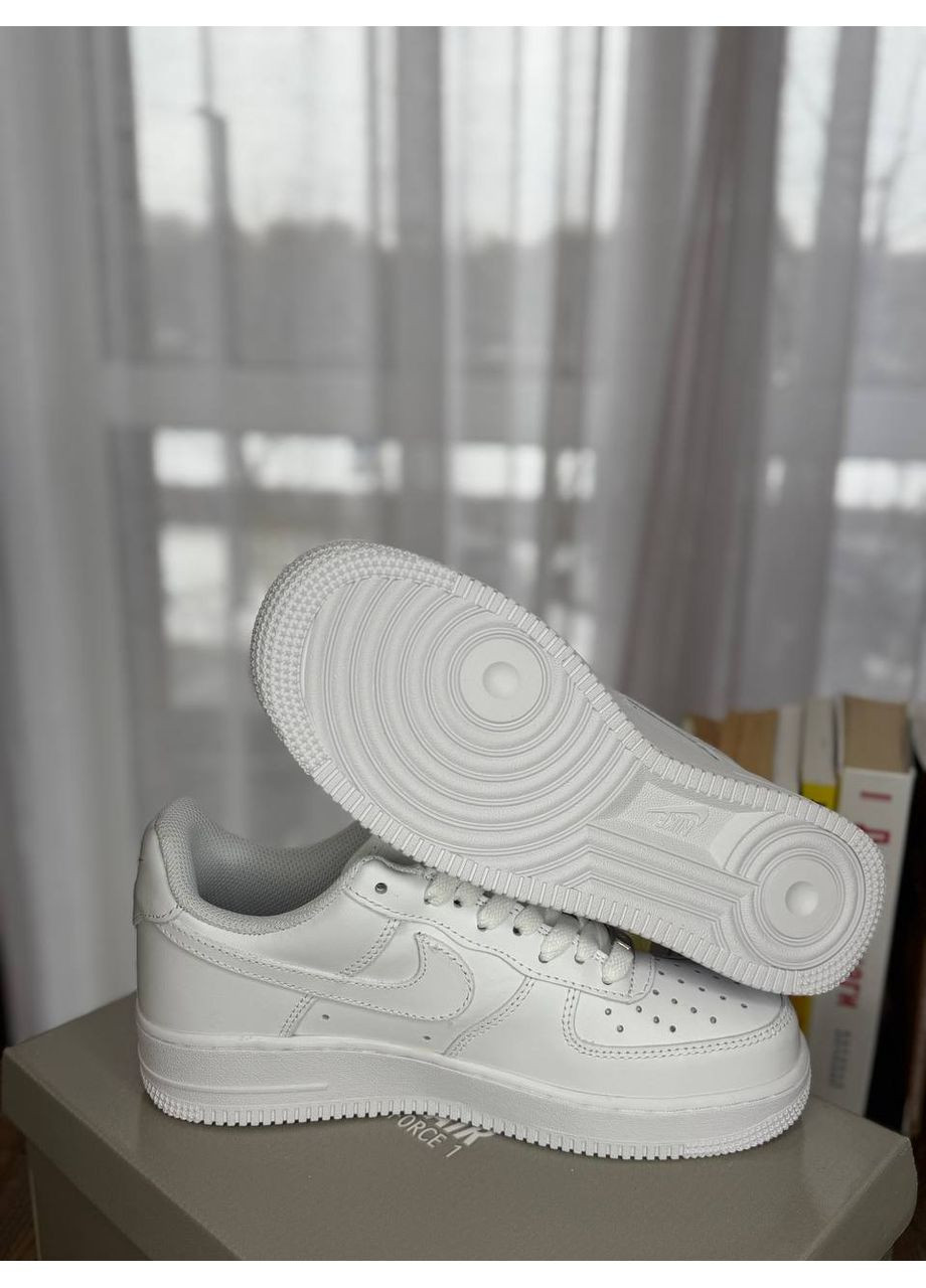 Білі літні кросівки nike air force 1 07 white premium найк аір форс 1 No Brand
