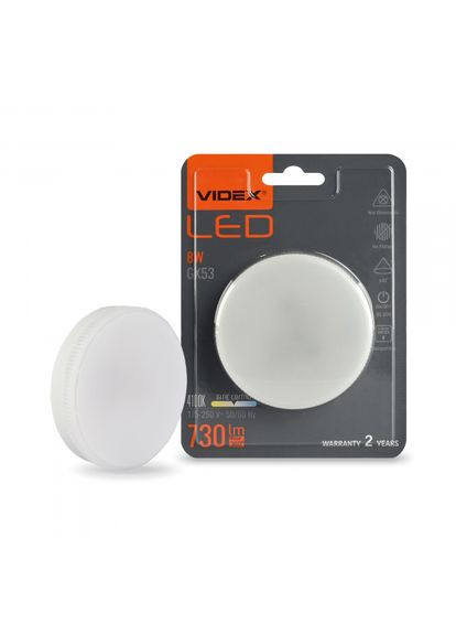 LED лампа GX53 8W 4100K 220V (VLGX53-08534) Videx (305757272)