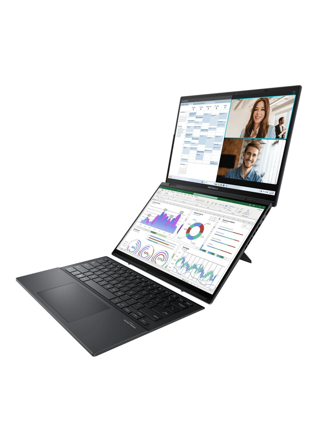 Ноутбук 90NB14X1-M001R0 Zenbook Duo UX8406CA-QL048W 14" FHD OLED, Intel Ultra 9 285H, 32GB, F2TB, UMA, Win11, Asus (361965013)