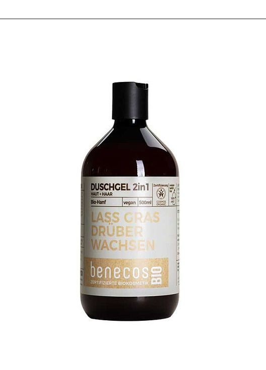 Гель для душу 2в1 Shower Gel and Shampoo Organic Hemp Oil 500ml (1149896-133167) Benecos (368629755)