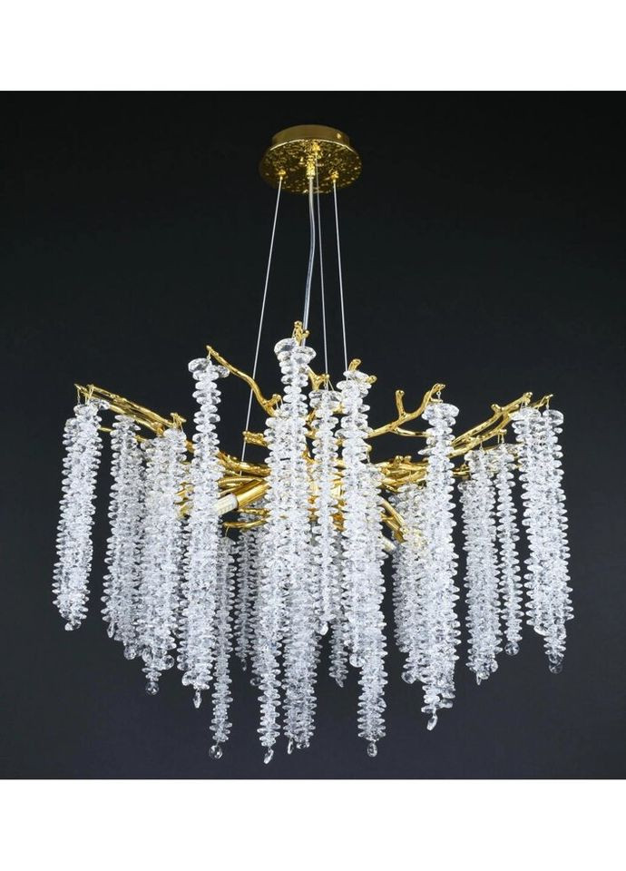 Люстра підвісна на 8 лампочок 27746 Золото 40-150х60х60 см. Sunnysky (324396529)