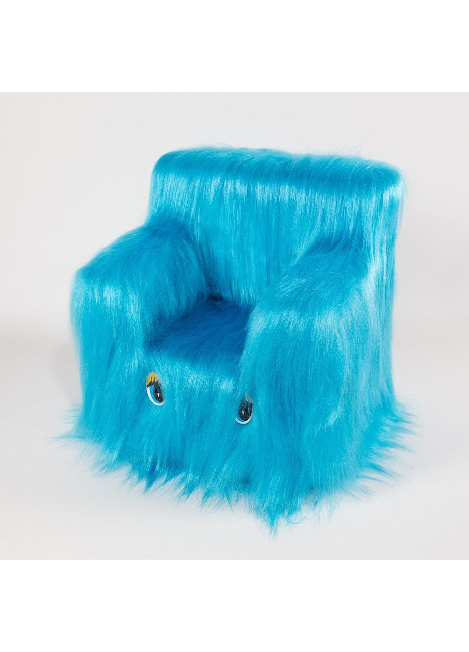 Дитячий Стільчик Пухнастик 43см блакитний (ZL6262) Попелюшка (365544115)