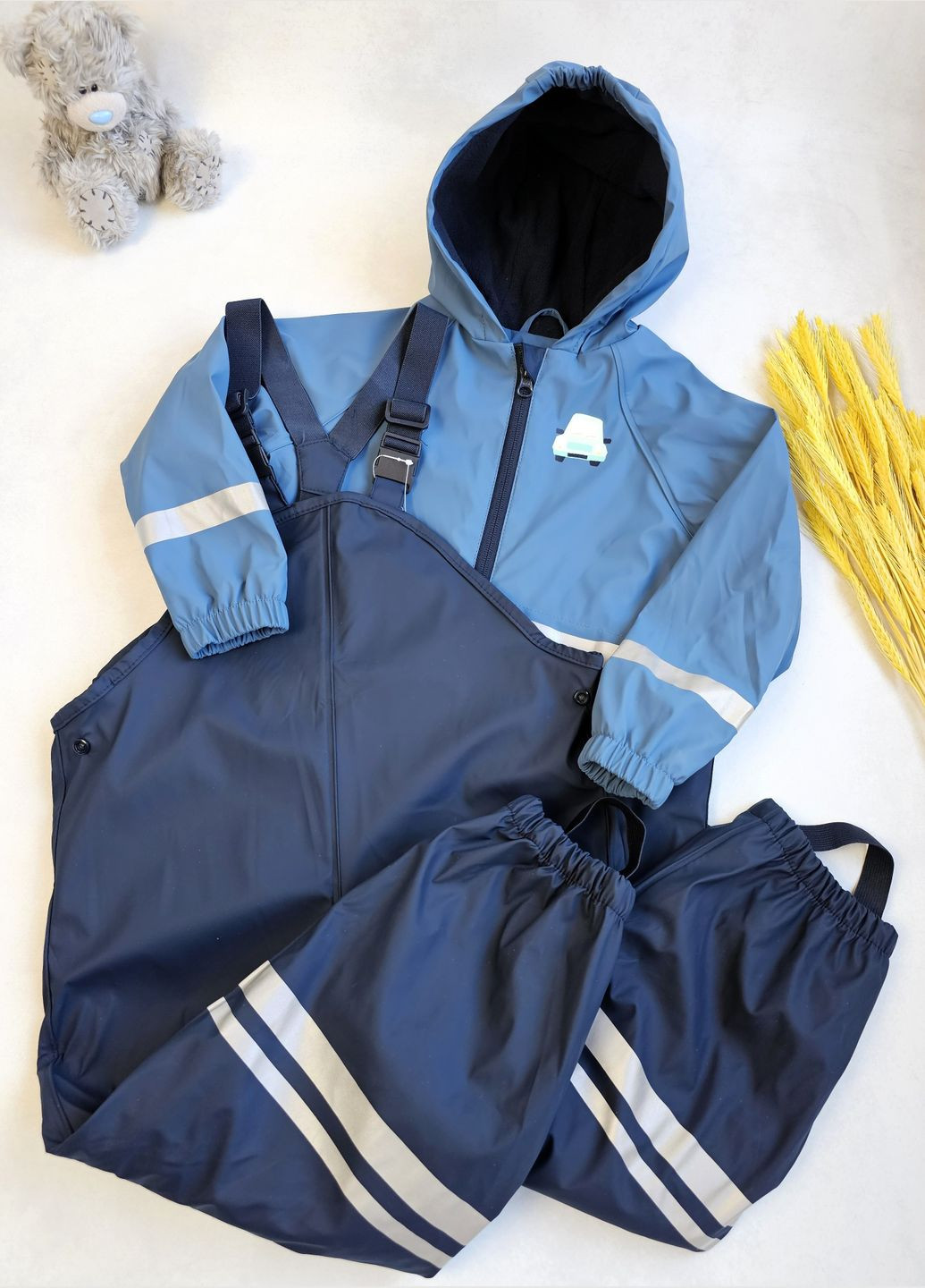 Дождевик детский костюм на флисе грязепруф Lupilu Куртка та Напівкомбінезон (322244879)