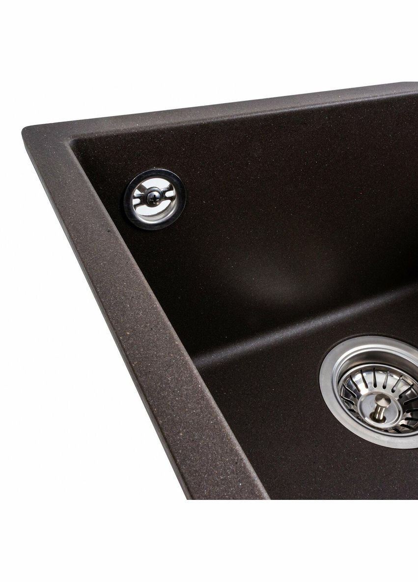 Гранітна мийка для кухні RUBA 4040 матова Темна скеля Valeso (342071166)