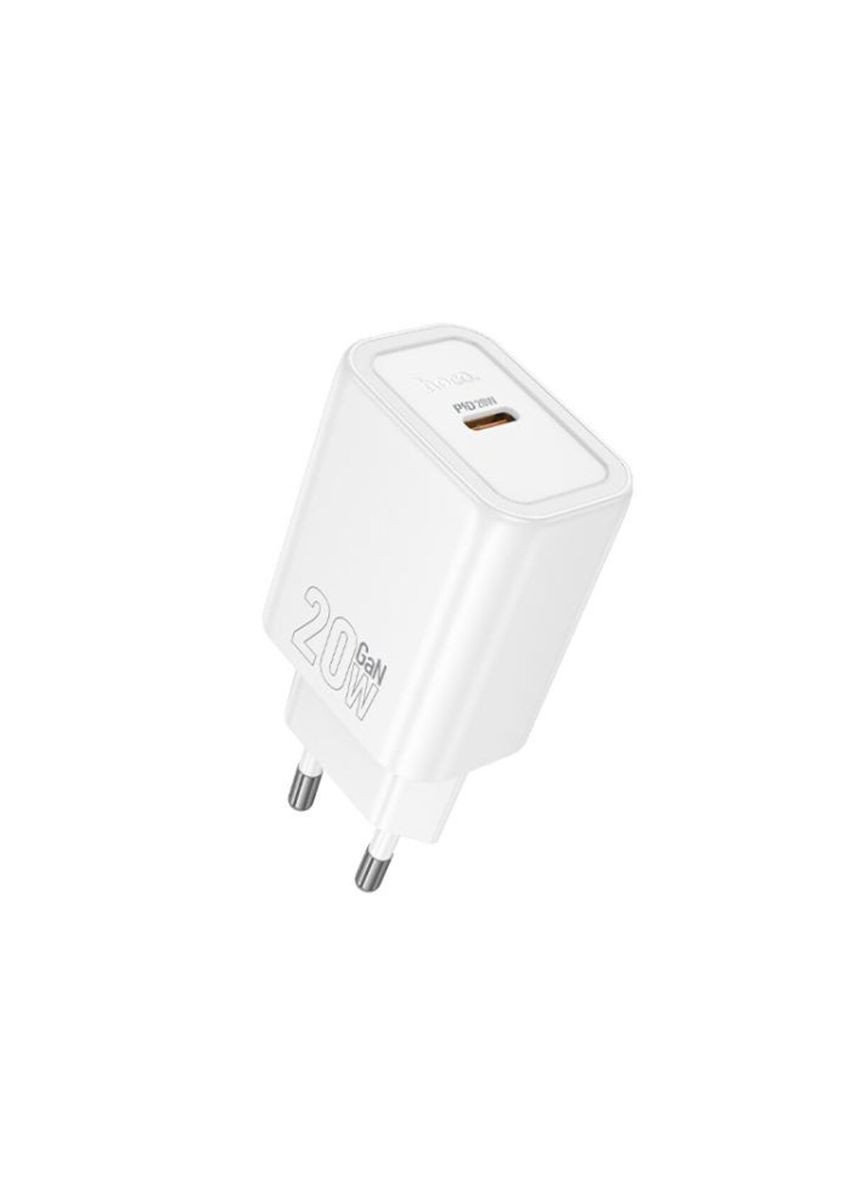 Мережевий зарядний пристрій single port PD20W charger (EU) White (6942007644181) Hoco N60 Gentle (334893894)