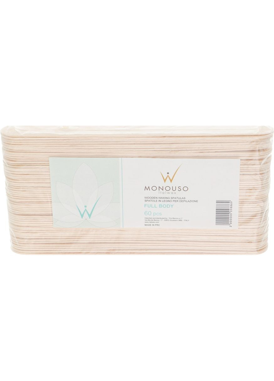 Шпатель для депіляції, широкий Wooden Waxing Spatulas Full Body 60шт (752878-27061529) ItalWax (368611850)